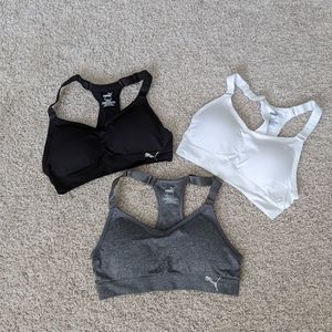 NWT PUMA 3 Pack Seamless Racerback Sports Bras - S